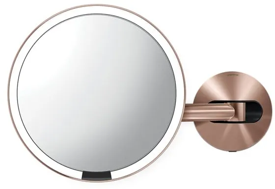 Simplehuman fixed wall-mounted sensor mirror, rose gold