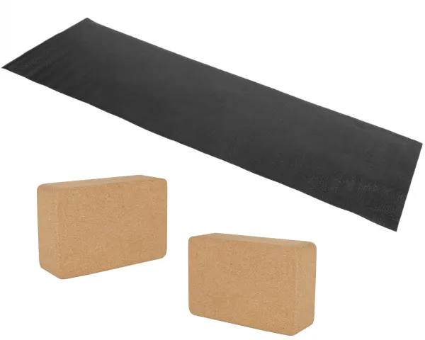 Odin Package Offer Yoga Mat + 2 Cork Yoga Blocks